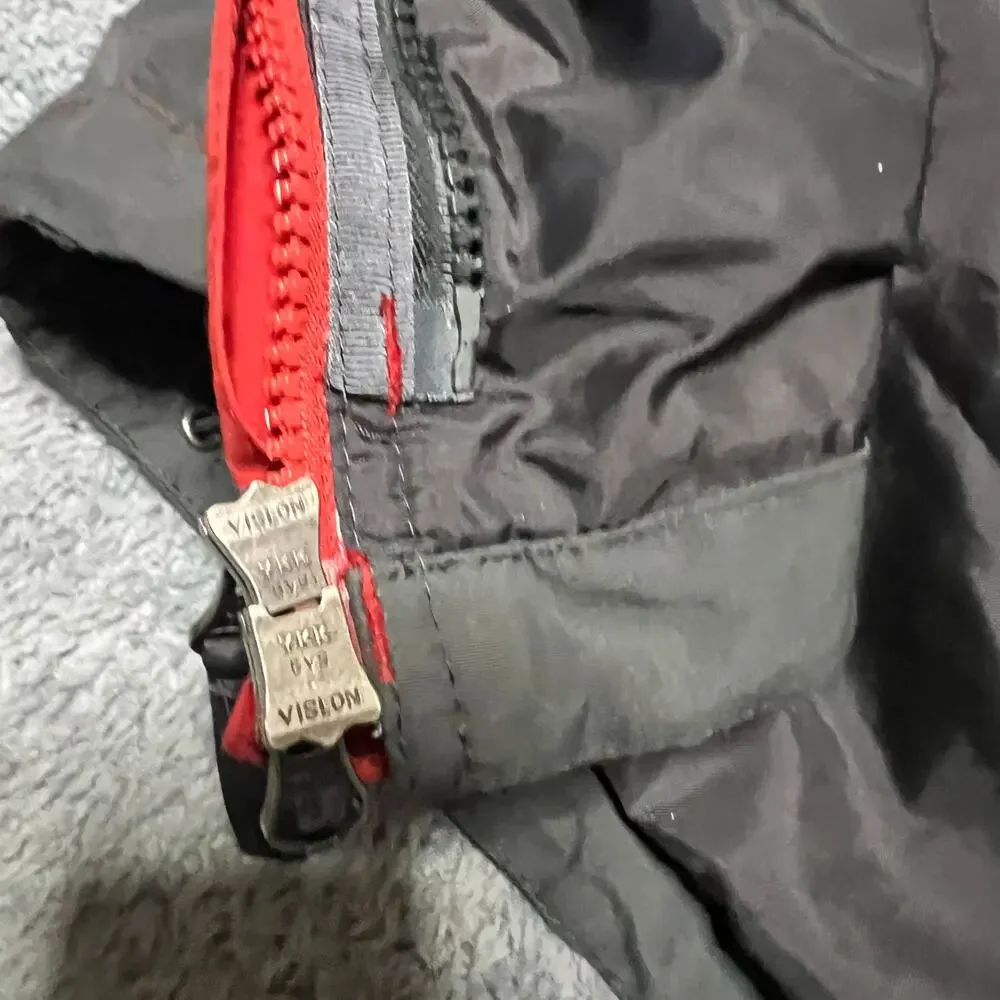 The North Face Coat Mens Medium HyVent Ski Shell Jacket – Red Black Nylon Hooded